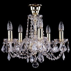 Подвесная люстра bohemia ivele crystal 1402 1402-5-141-g-leafs-tube